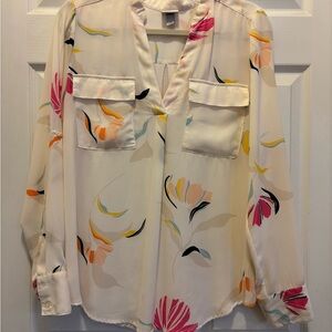 A New Day Cream Floral Blouse
